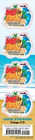 [1788f] #Read~ NOT A BOOK: Vacation Bible School (VBS) 2016 Surf Shack Logo Stickers (Pkg of 12): Catch the Wave of God's Amazing Love -  ~e.P.u.b~