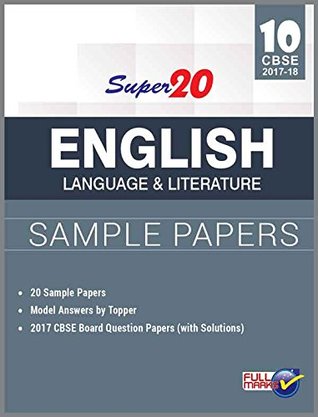 [a772f] !R.e.a.d% Super 20 English Language and Literature Sample Papers for Class 10 CBSE 2017-18 - Rakesh Sikri *ePub#