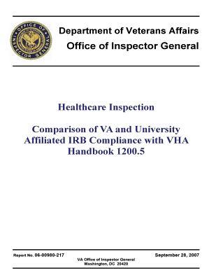 [7a437] *F.u.l.l.! ^D.o.w.n.l.o.a.d@ Healthcare Inspection Comparison of Va and University Affiliated Irb Compliance with Vha Handbook 1200.5. - Office of the Investigator General %e.P.u.b#