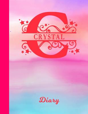 [c3587] @Read~ !Online* Crystal Diary: Letter C Personalized First Name Personal Writing Journal - Glossy Pink & Blue Watercolor Effect Cover - Daily Diaries for Journalists & Writers - Note Taking - Write about your Life & Interests -  @ePub^