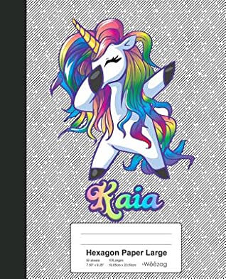 53b3d] @D.o.w.n.l.o.a.d! Hexagon Paper Large: KAIA Unicorn Rainbow Notebook -  !e.P.u.b^